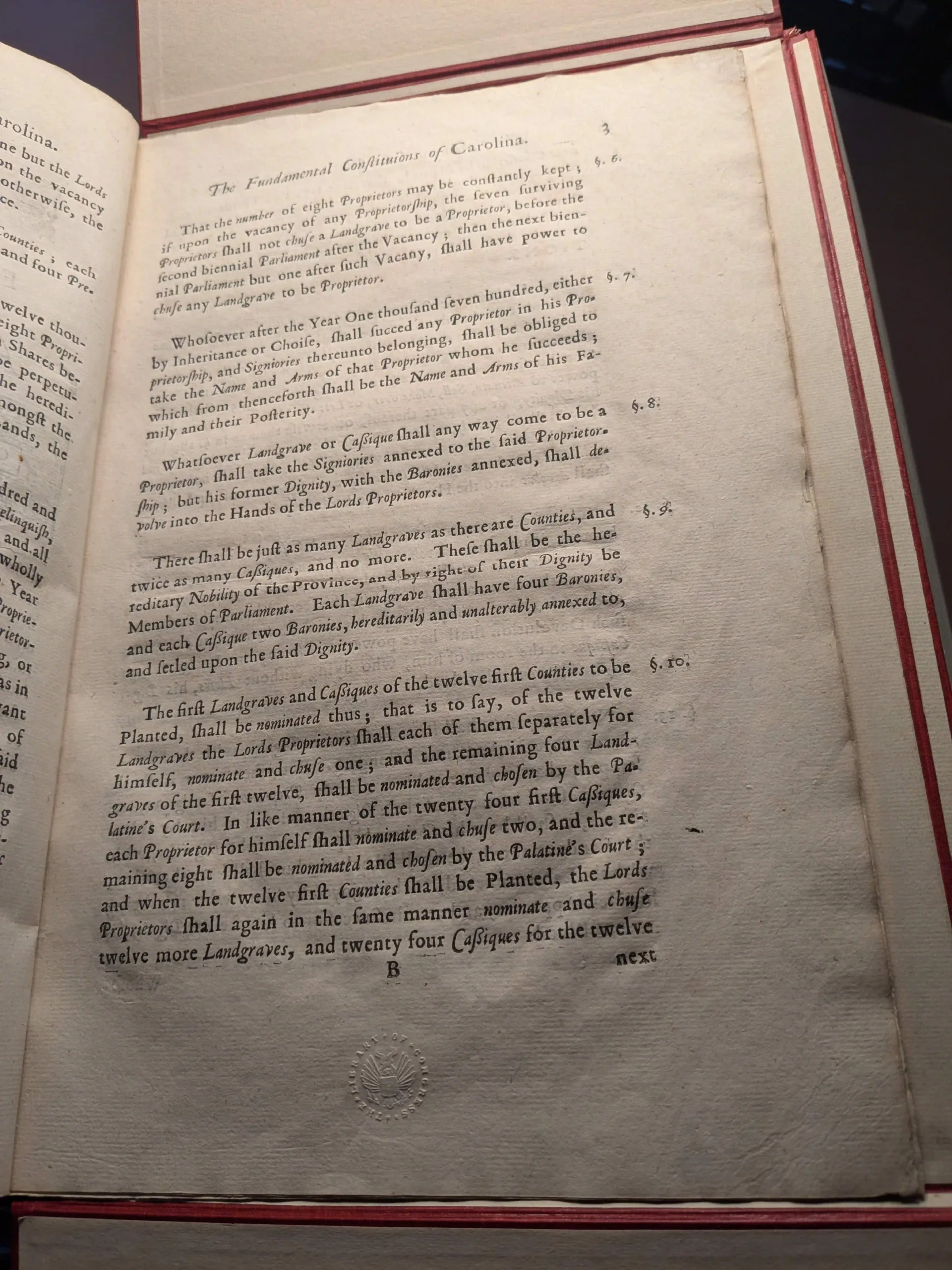 1672 (circa) Fundamental Constitutions printed (LoC)-1_page-0008
