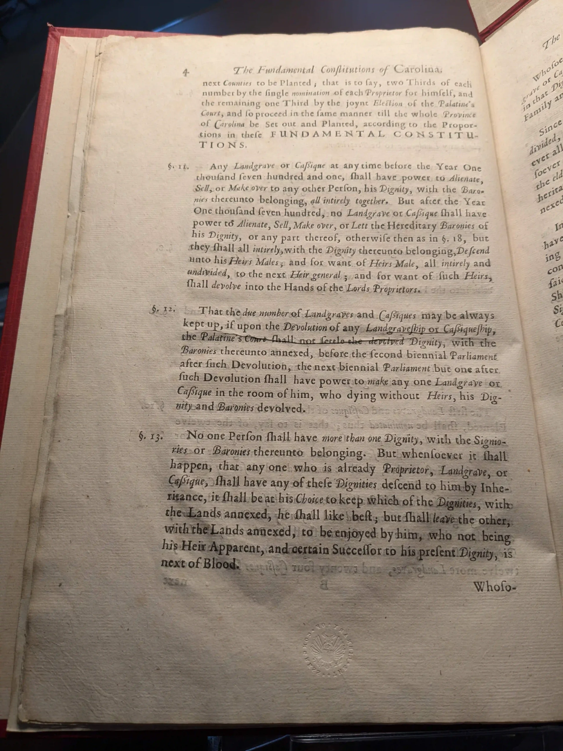 1672 (circa) Fundamental Constitutions printed (LoC)-1_page-0009