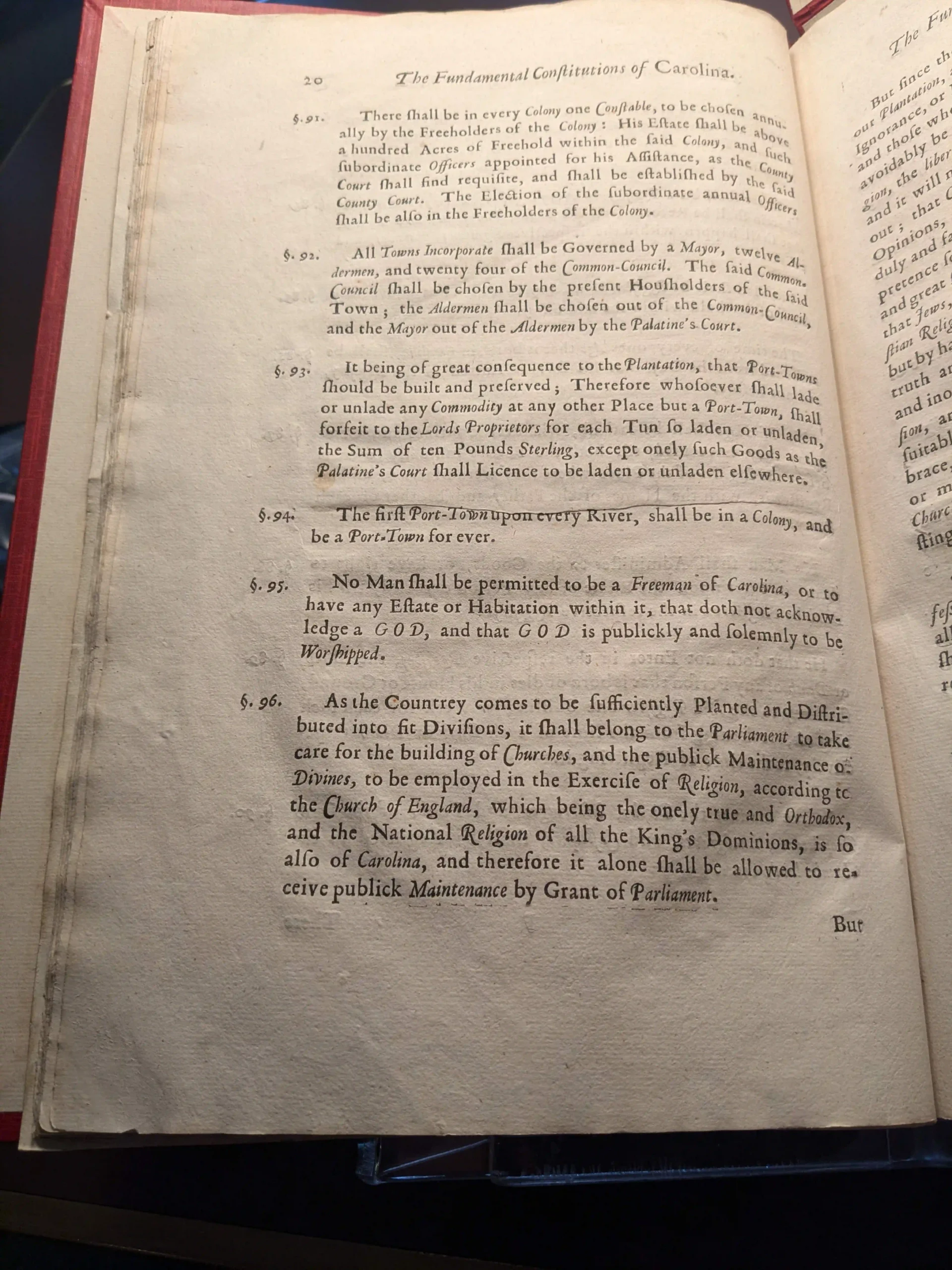 1672 (circa) Fundamental Constitutions printed (LoC)-2_page-0009