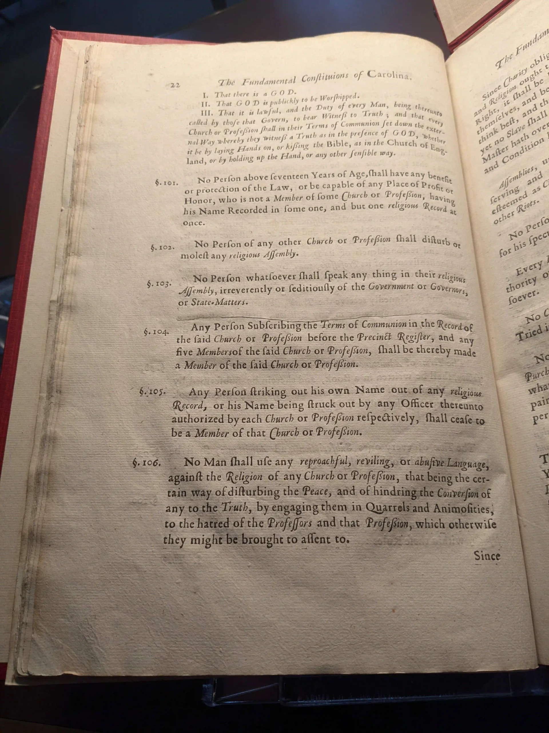 1672 (circa) Fundamental Constitutions printed (LoC)-2_page-0011