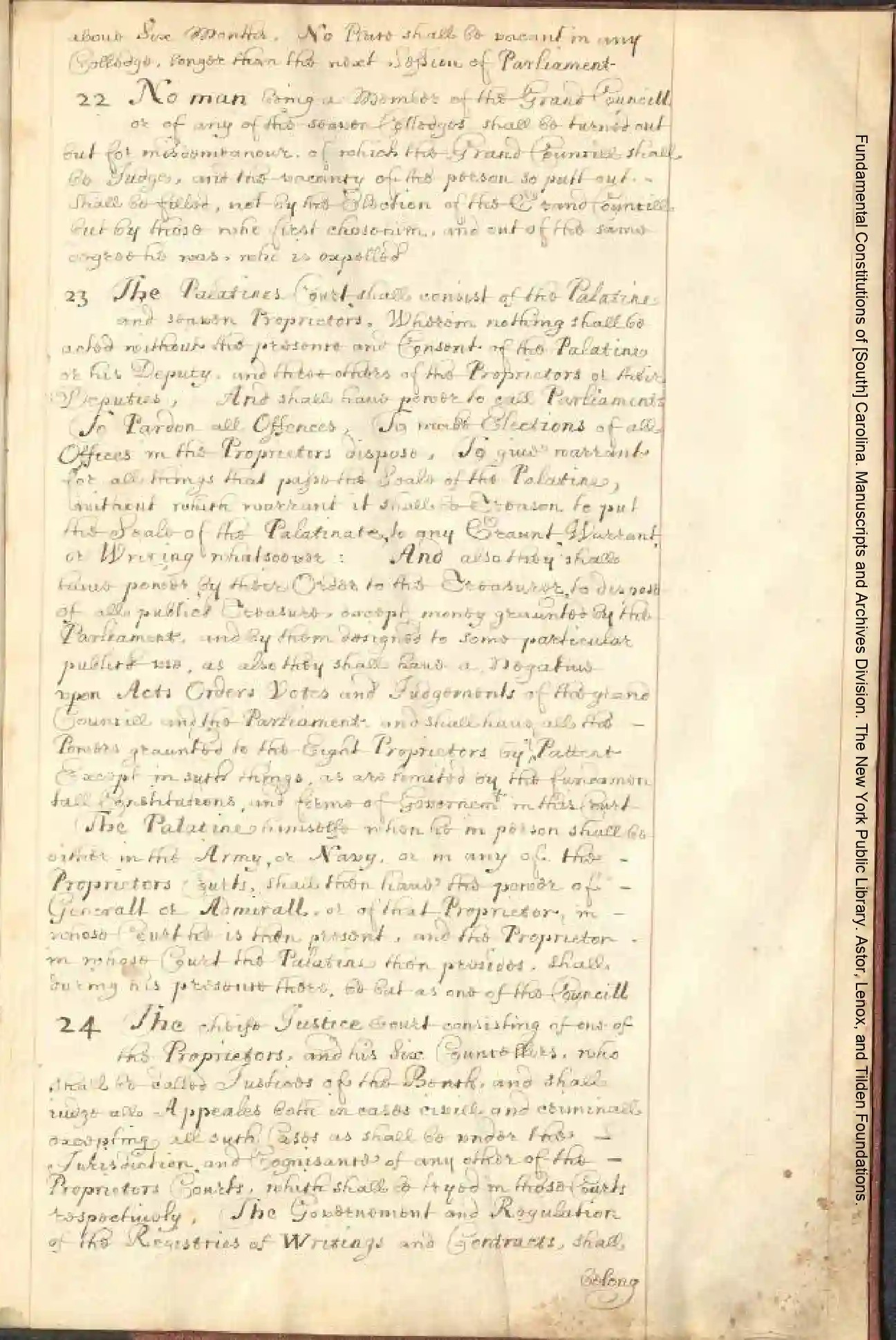 NYPL 1669 coppy of the fundamental constitutions mssfile1790_8743_page-00009