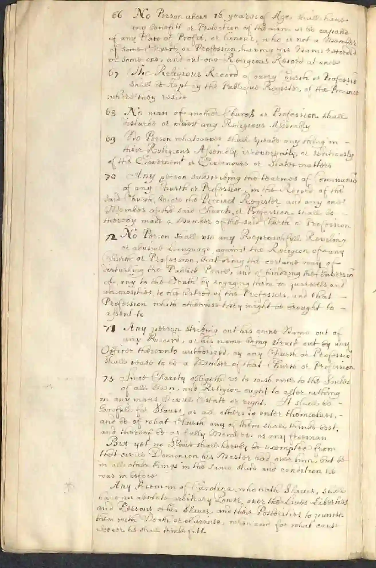 NYPL 1669 coppy of the fundamental constitutions mssfile1790_8743_page-0013