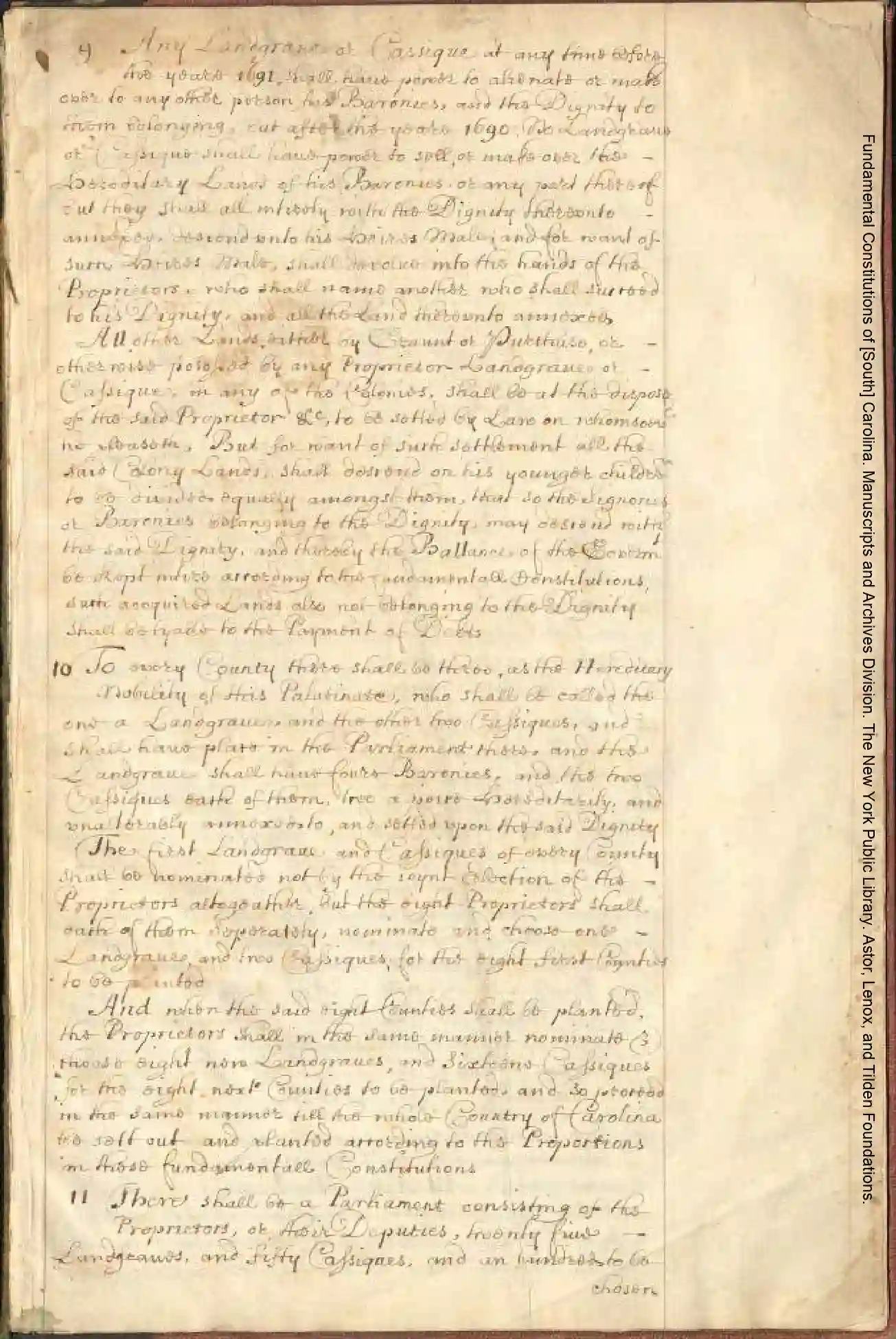 NYPL 1669 coppy of the fundamental constitutions mssfile1790_8743_page-0005