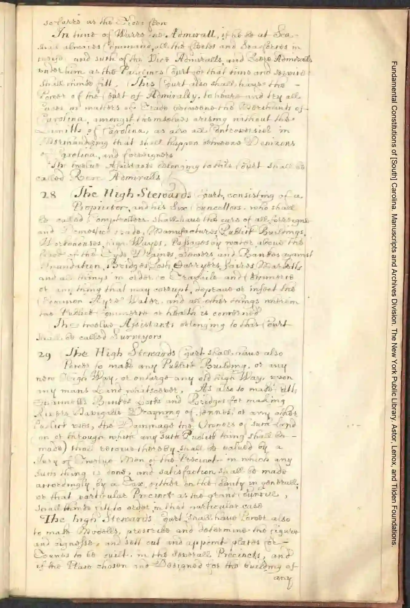 NYPL 1669 coppy of the fundamental constitutions mssfile1790_8743_page-0009