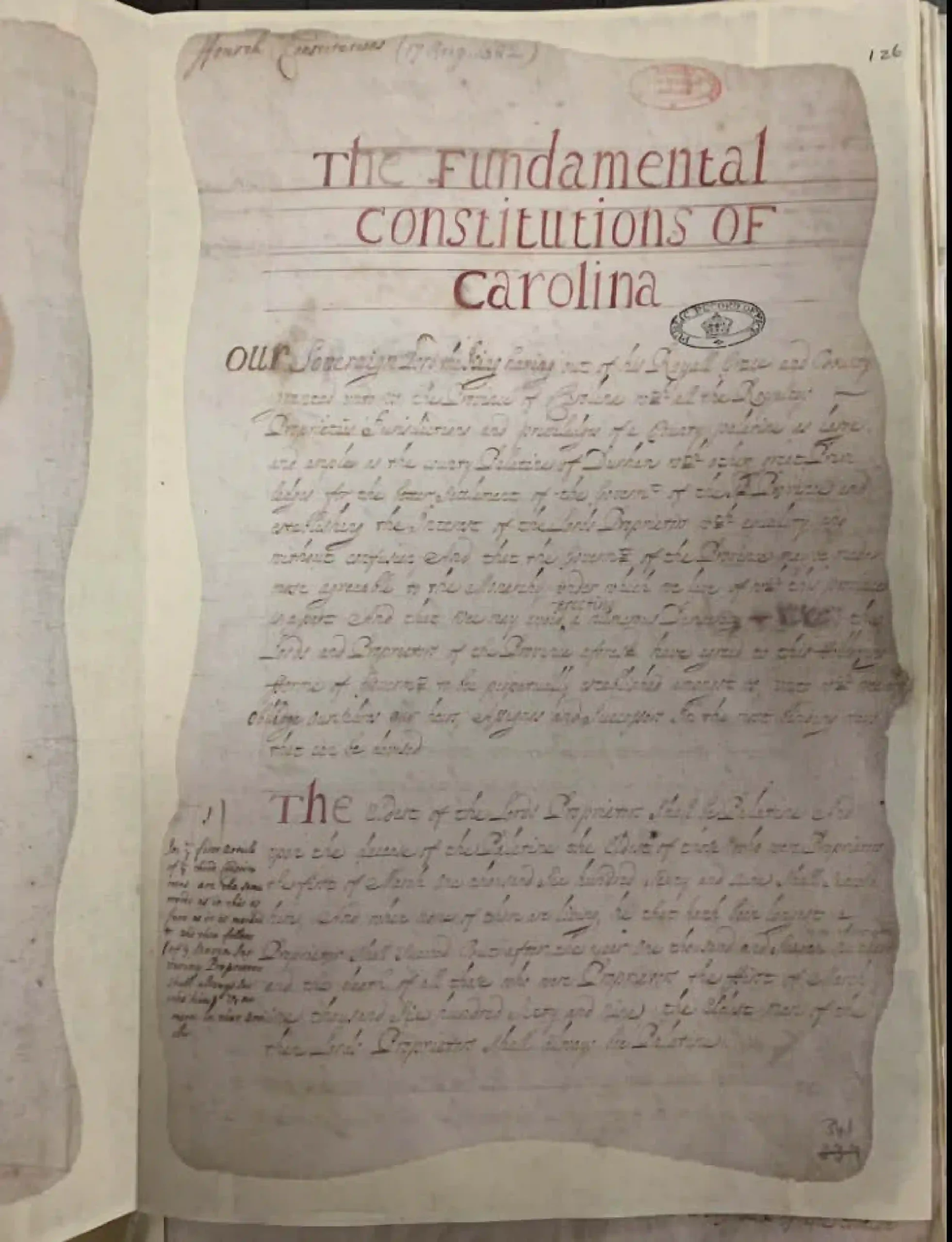Fundamental Constitutions (August 1682) - PRO 30-24-48-images-0