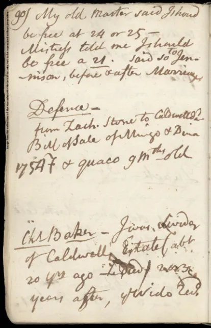 William Cushing Notes on Quock Walker Case_4