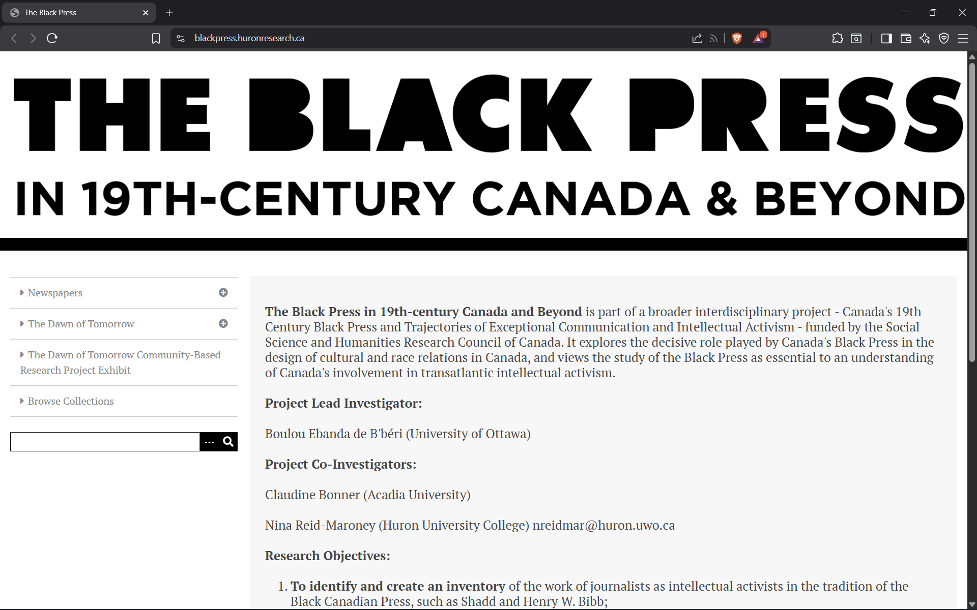 The Black Press in 19th Century Canada and Beyond