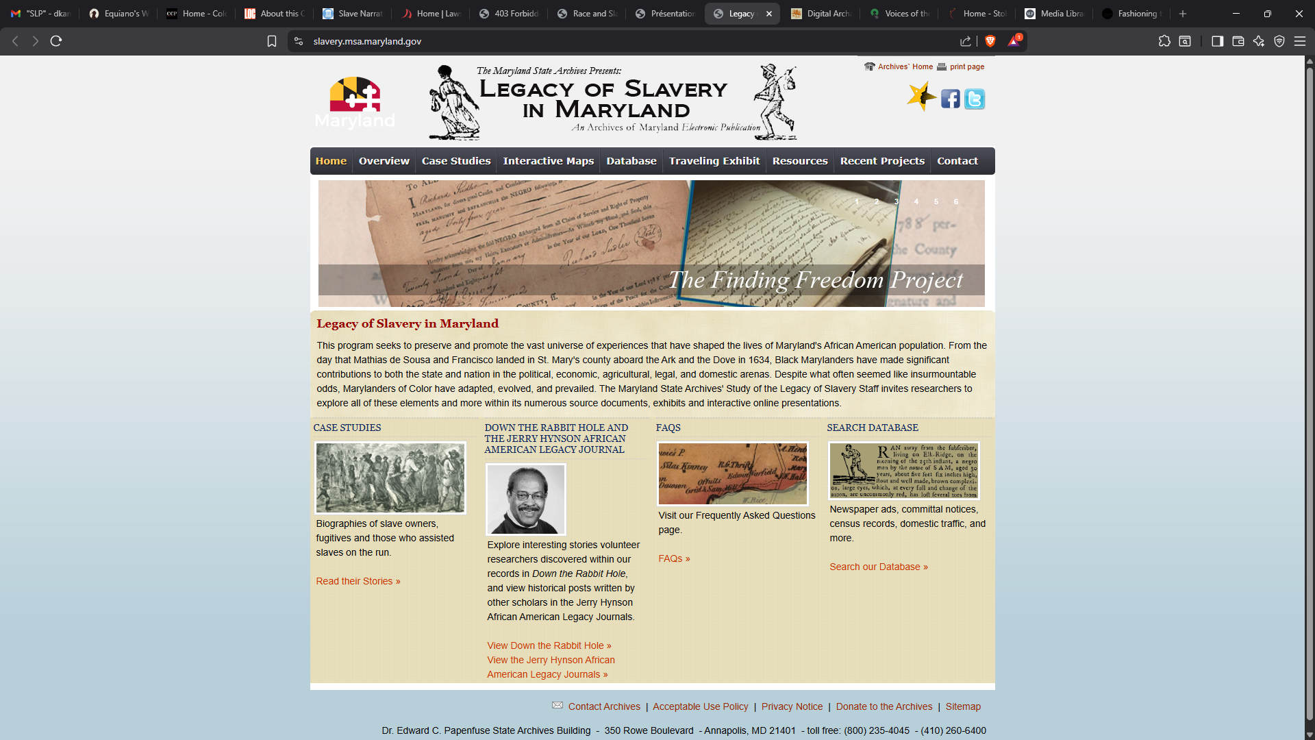 Legacy of Slavery in Maryland